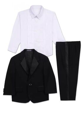 Nautica Baby Black Tuxedo Set with White Dress Shirt